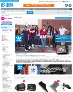 planet sports adidas brand name page