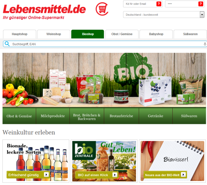 A growing trend: Online pure players like Lebensmittel.de are winning more and more market shares in online grocery.