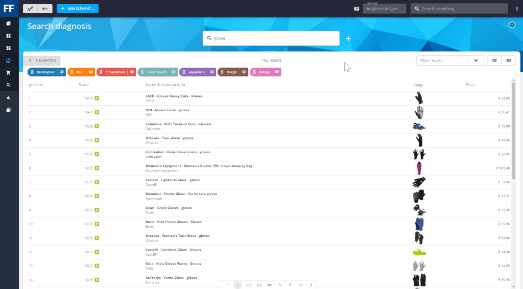 Easily and quickly adjust rules and campaigns for search terms througj FACT-Finder's new user interface.