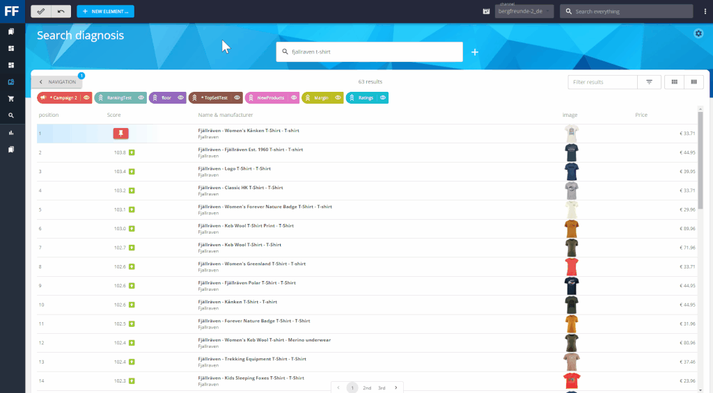 FACT-Finder's new user interface makes managing campaigns simple and transparent by allowing retailers to use article numbers.