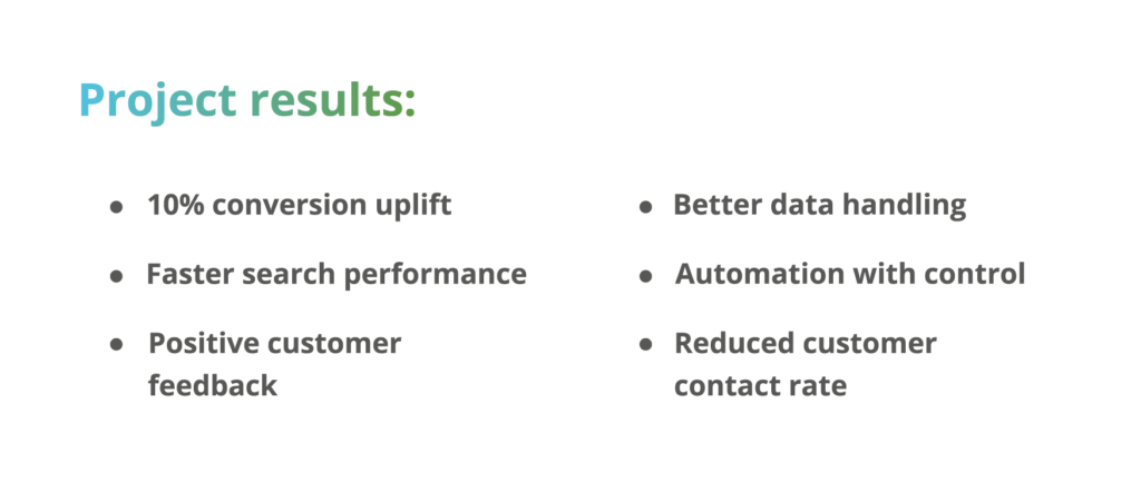 List of RE-IN's project results with FACT-Finder