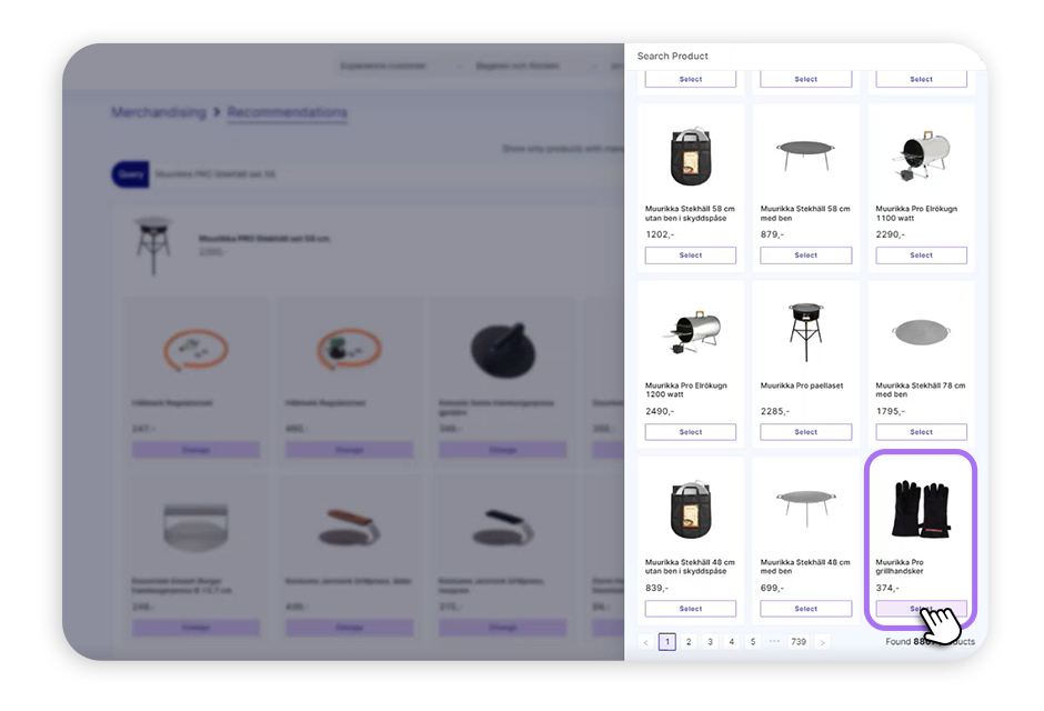 Merchandising. AI-powered recommendations Recommendations. AI. Product recommendations.
