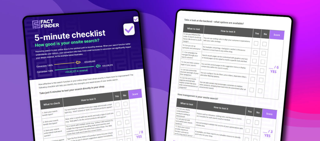 Preview of a checklist to improve product discovery and increase ecommerce sales